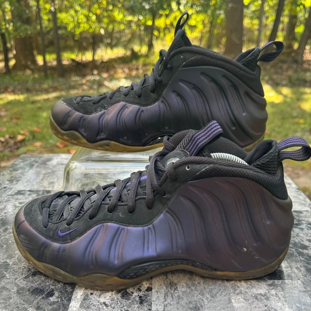 Nike Air Foamposite One Eggplant 2009 314996-051 Size 9.5 Men ( SOLE DETACHED) - Picture 2 of 16